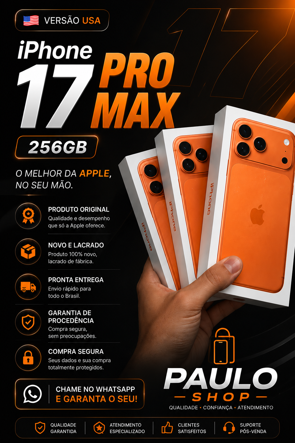iPhone 17 Pro Max 📱 iPhone 17 Pro Max – Potência, Elegância e Tecnologia de Última Geração